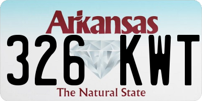 AR license plate 326KWT
