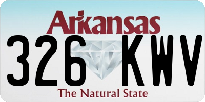 AR license plate 326KWV