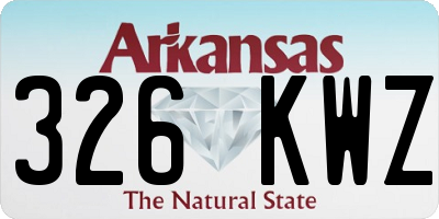 AR license plate 326KWZ
