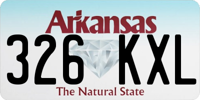 AR license plate 326KXL