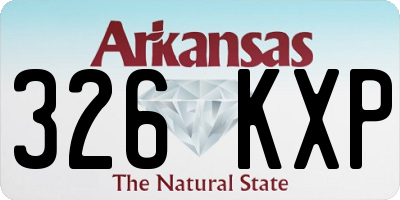 AR license plate 326KXP