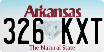 AR license plate 326KXT