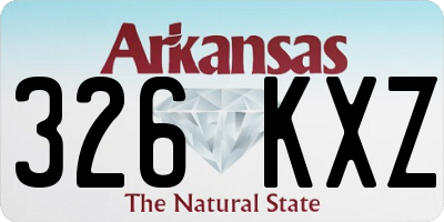 AR license plate 326KXZ