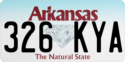 AR license plate 326KYA
