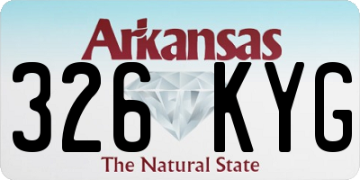 AR license plate 326KYG