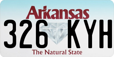 AR license plate 326KYH