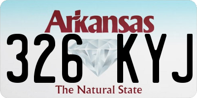 AR license plate 326KYJ