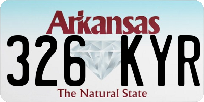 AR license plate 326KYR