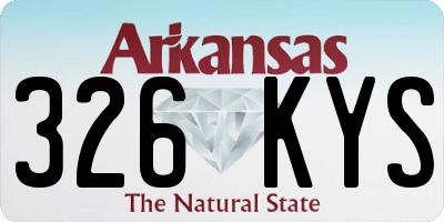 AR license plate 326KYS
