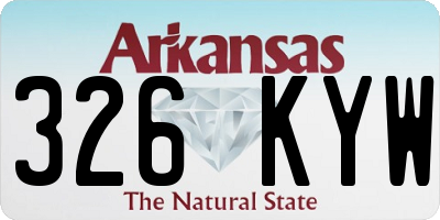AR license plate 326KYW