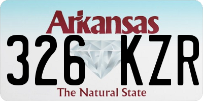 AR license plate 326KZR