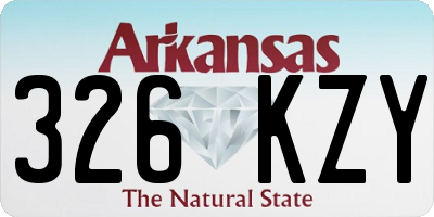 AR license plate 326KZY