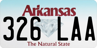 AR license plate 326LAA