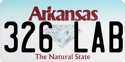 AR license plate 326LAB