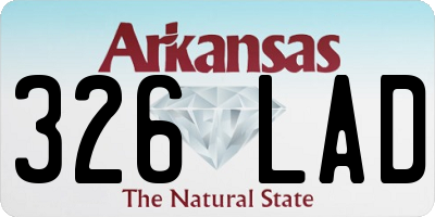AR license plate 326LAD