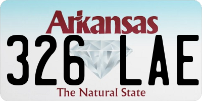 AR license plate 326LAE