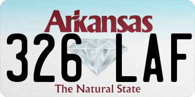 AR license plate 326LAF