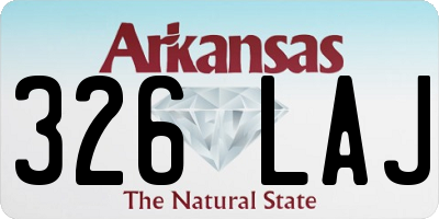AR license plate 326LAJ