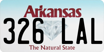 AR license plate 326LAL