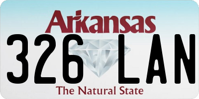 AR license plate 326LAN