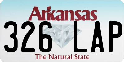 AR license plate 326LAP