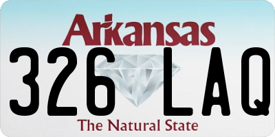 AR license plate 326LAQ
