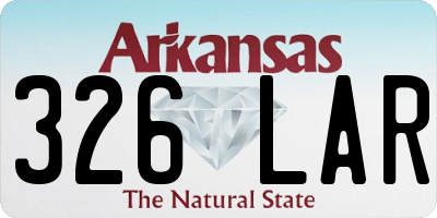 AR license plate 326LAR