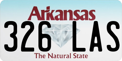 AR license plate 326LAS