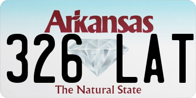 AR license plate 326LAT