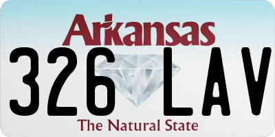 AR license plate 326LAV
