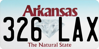 AR license plate 326LAX