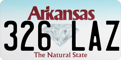 AR license plate 326LAZ