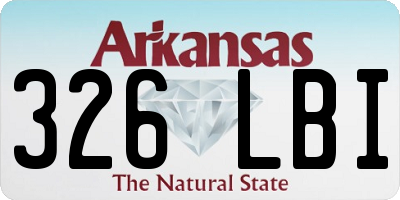 AR license plate 326LBI