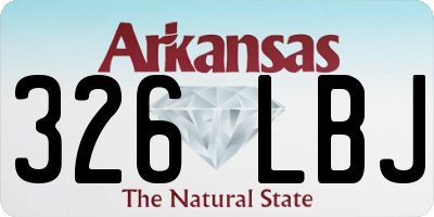 AR license plate 326LBJ