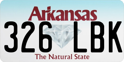 AR license plate 326LBK