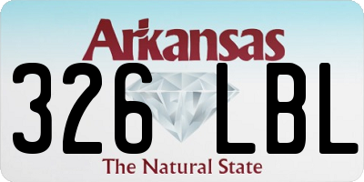 AR license plate 326LBL