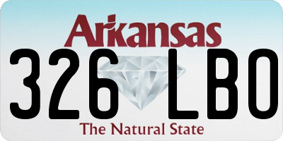 AR license plate 326LBO