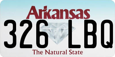 AR license plate 326LBQ