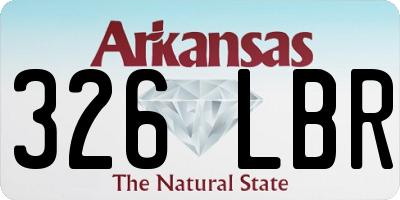AR license plate 326LBR