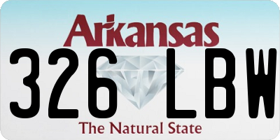 AR license plate 326LBW