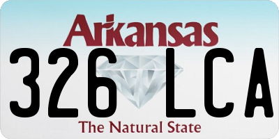 AR license plate 326LCA