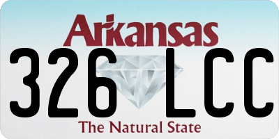 AR license plate 326LCC