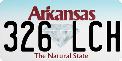 AR license plate 326LCH