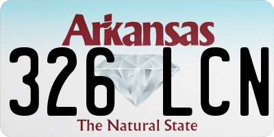 AR license plate 326LCN