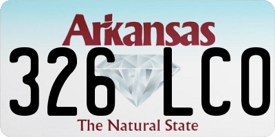 AR license plate 326LCO