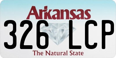 AR license plate 326LCP