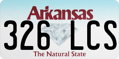 AR license plate 326LCS