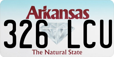AR license plate 326LCU