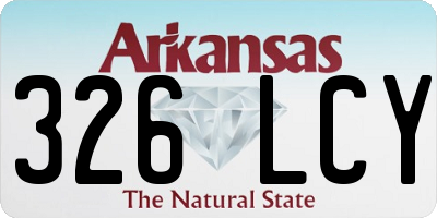 AR license plate 326LCY