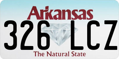 AR license plate 326LCZ